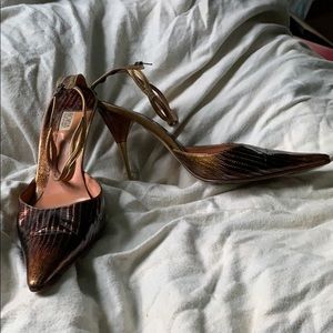 Sofia Italian Leather Point Toe Heels